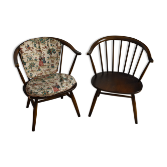 Vintage Ercol Buckingham armchairs
