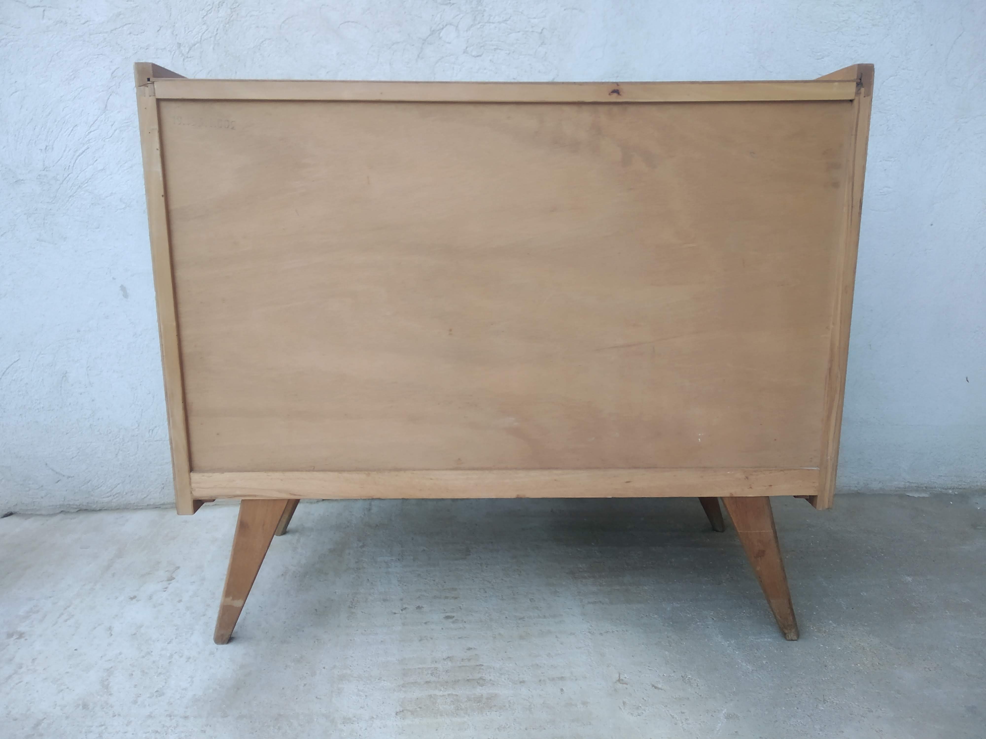 Vintage dresser rattan compass feet