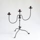 Wrought iron candlestick, handcrafted work, second half 20th century