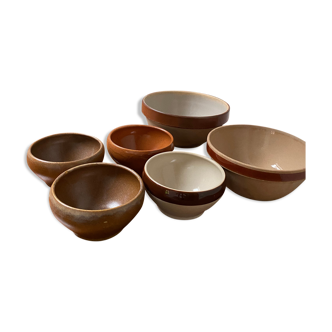 6 sandstone bowls