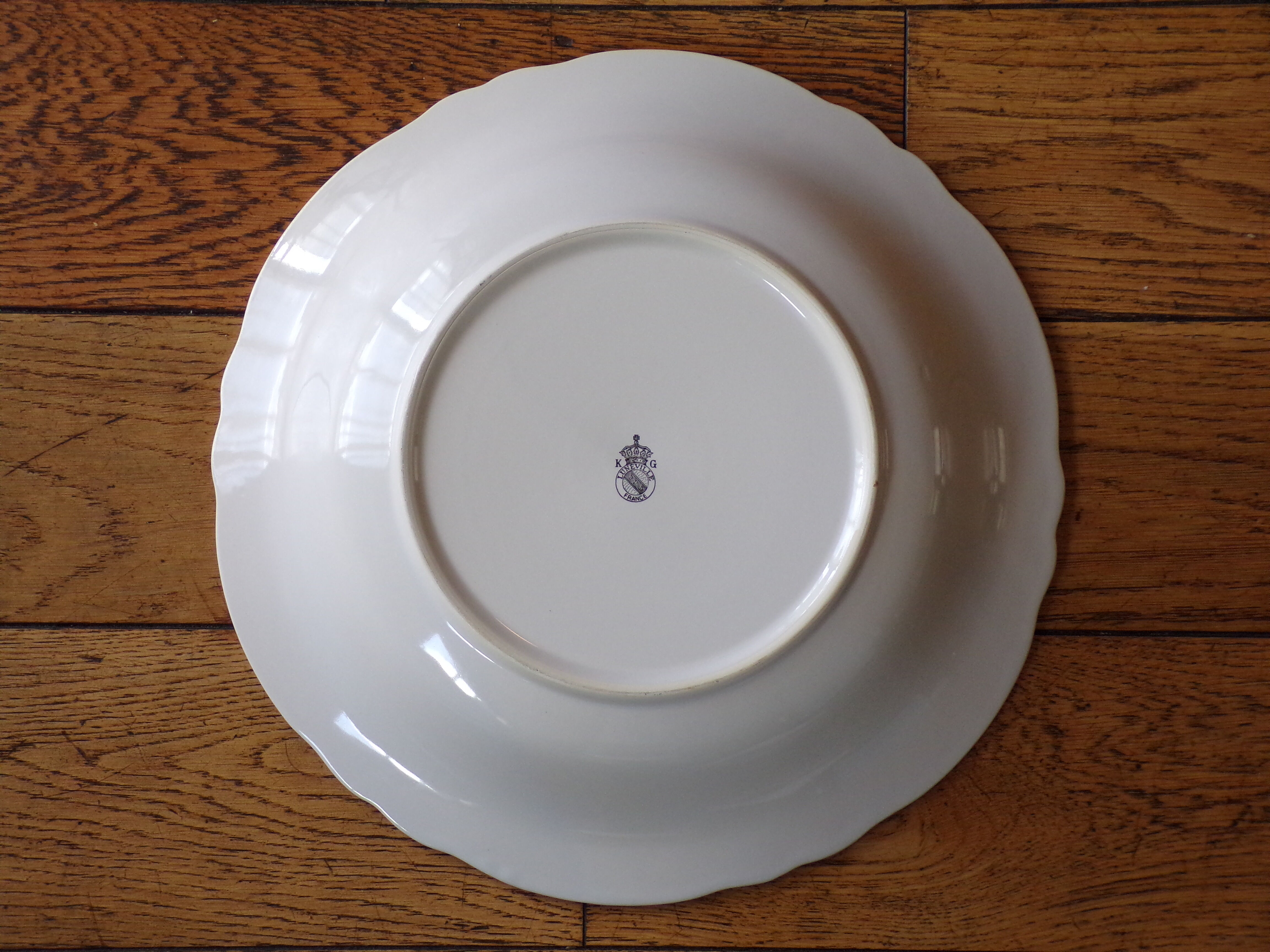 Hollow dish Lunéville KG pink street lamp Ø32cm