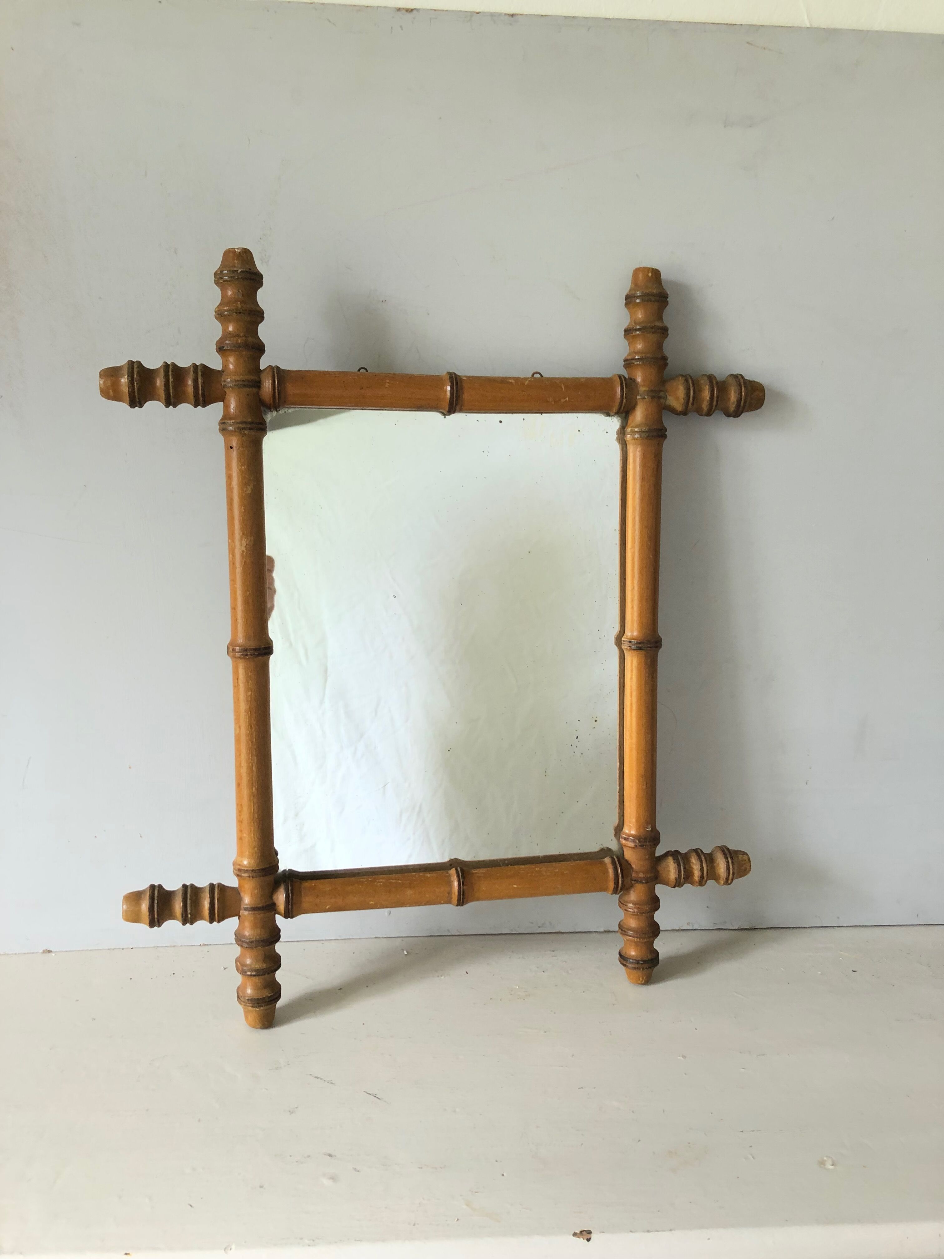Bamboo style mirror