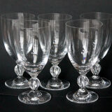 Set of 5 glasses Lalique model Fréjus