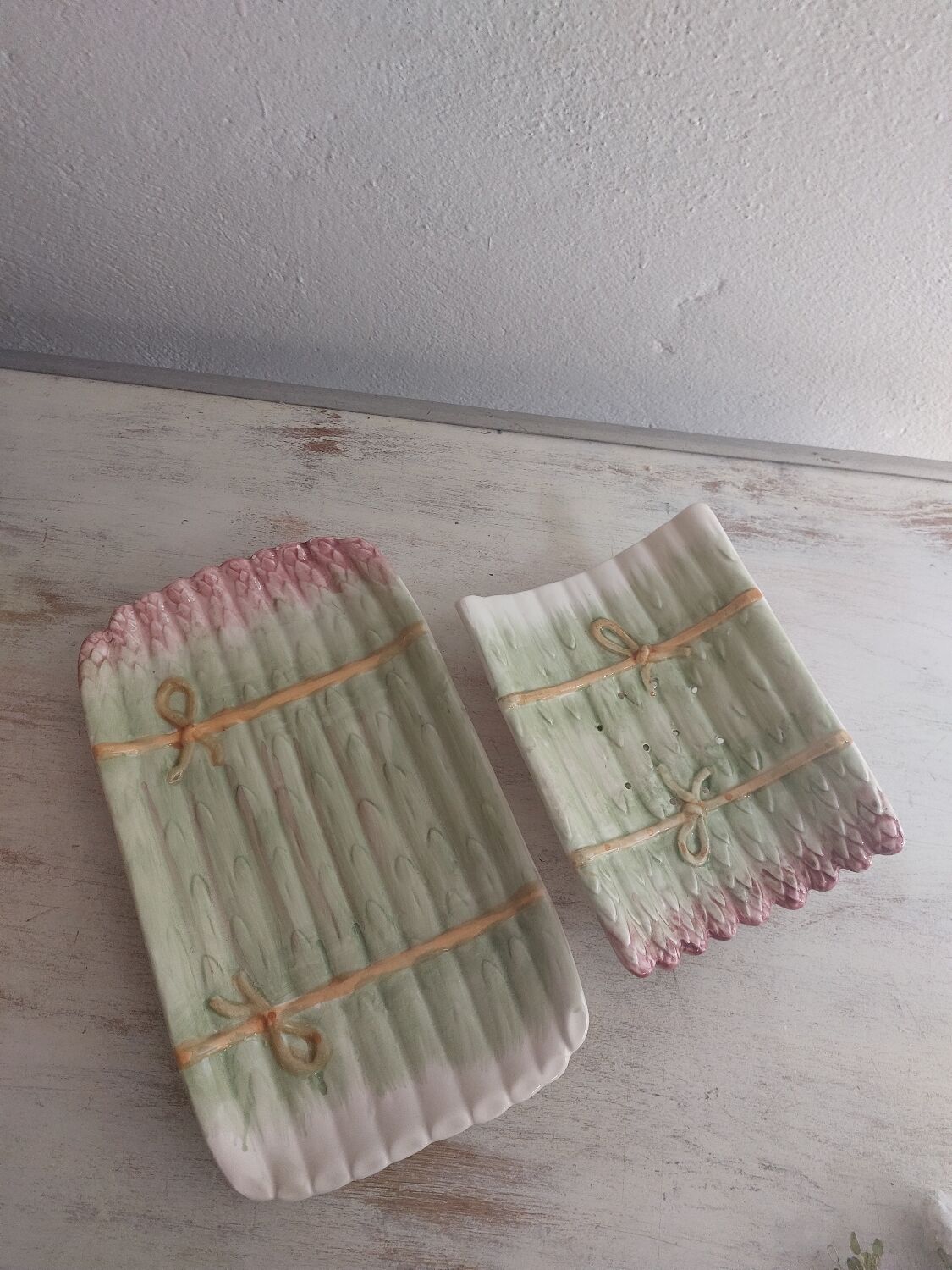 Flat asparagus set and slip drainer