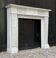 Louis XVI style fireplace in Carrara marble, circa 1880.
