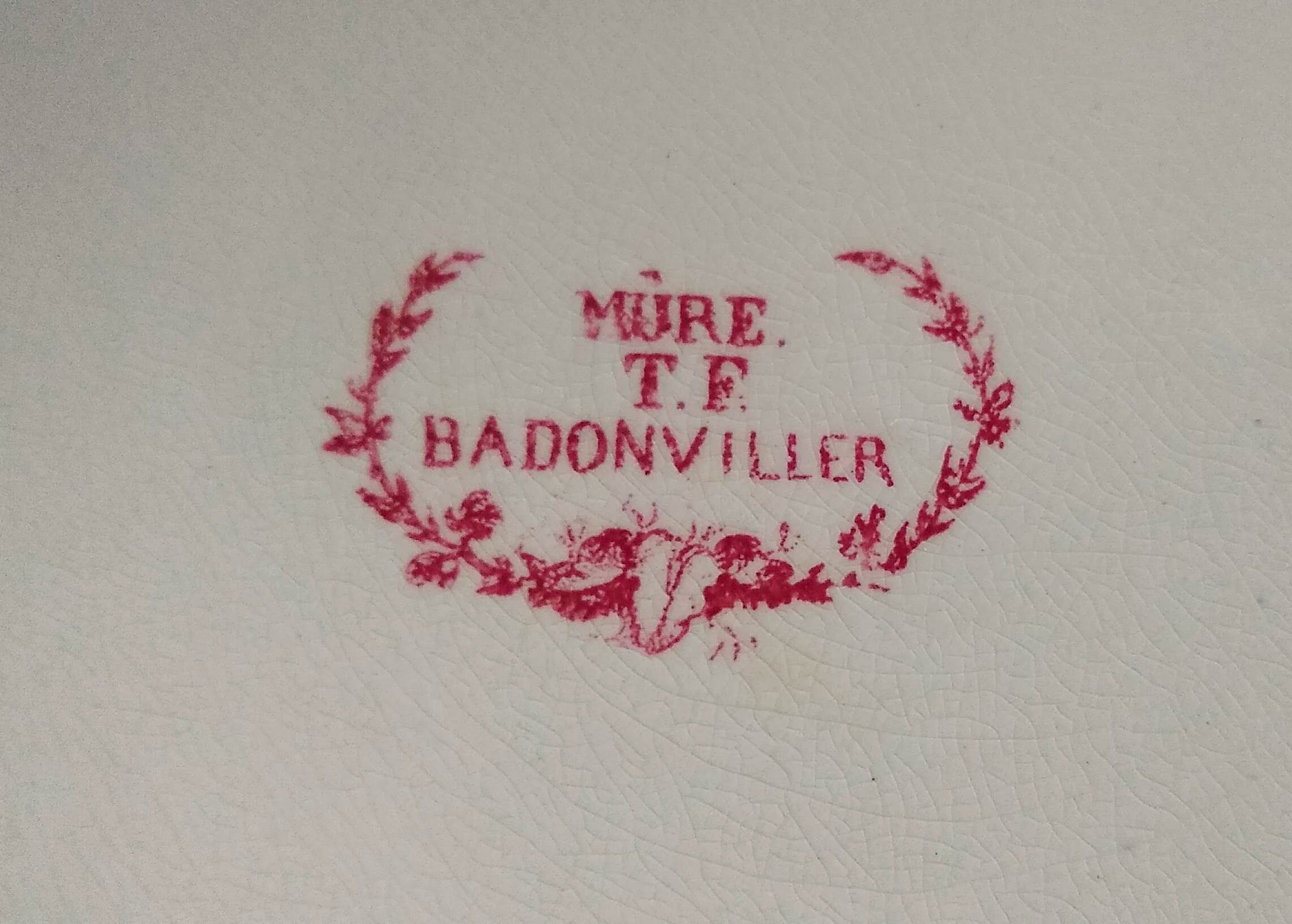 7 flat plates pattern Blackberry from Badonviller