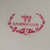 7 assiettes plates motif Mûre de chez Badonviller