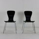 Set of two finnish dinner chairs by Tapio Wirkkala for Asko