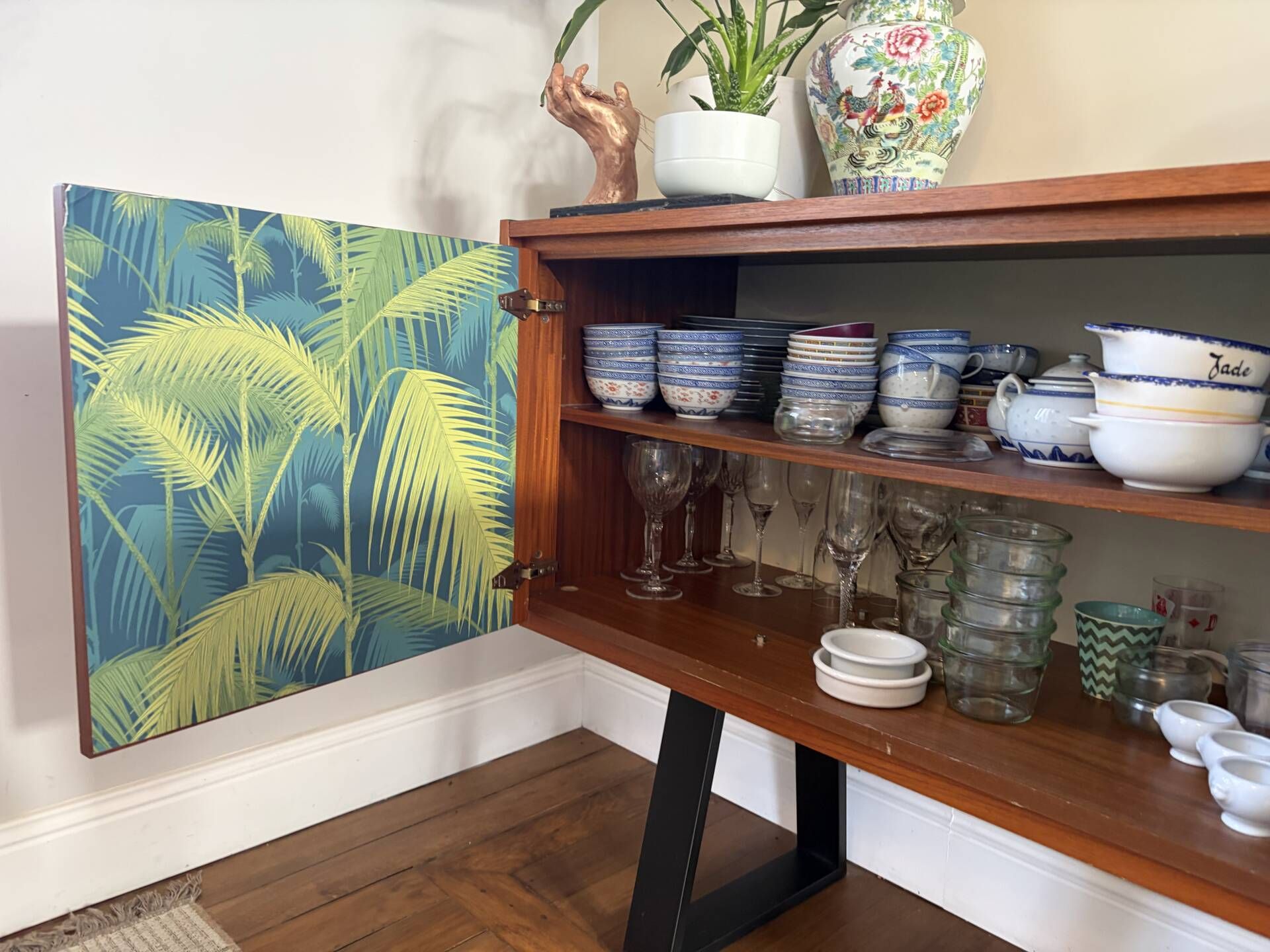 Vintage teak sideboard – Scandinavian style from the 60s/70s – 230 cm