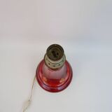 Large vintage red ceramic lamp