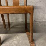 Banc STELLA trois chaises Vintage en Bois Rétro