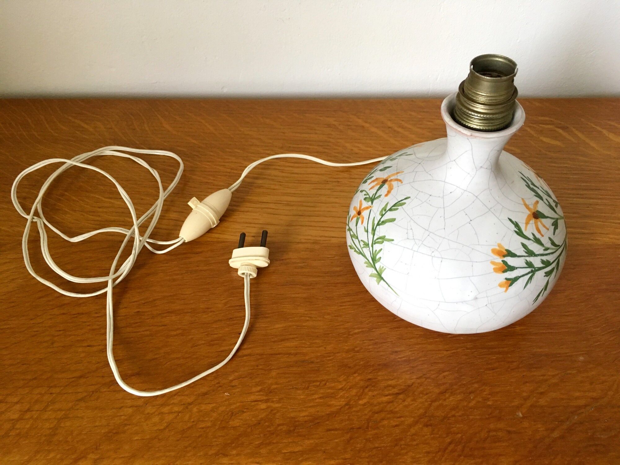 1960s vintage Vallauris ceramic lamp