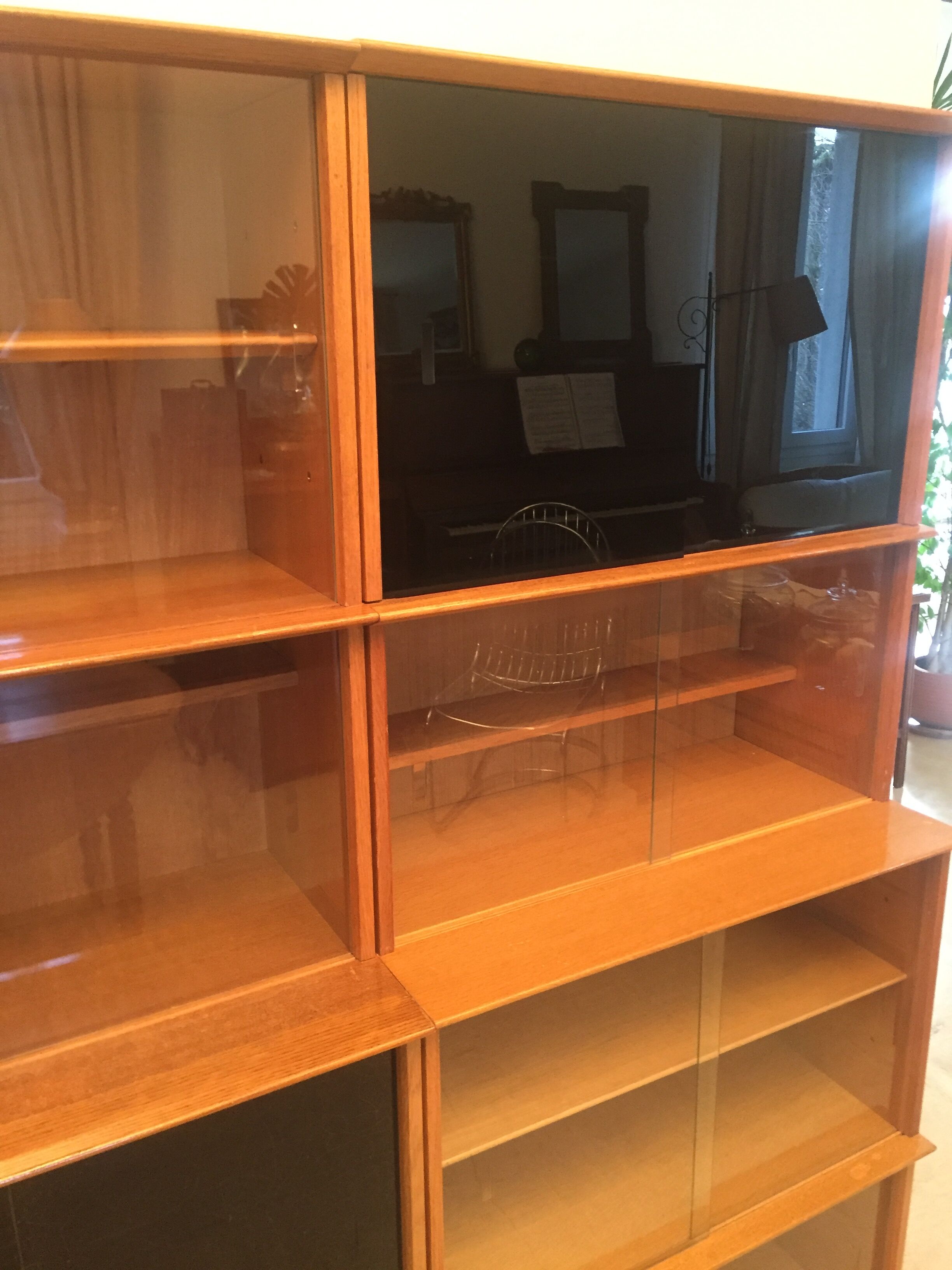 Library showcase Oscar 1960 in blond oak