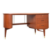 Bureau en teck organique du milieu du siècle de Sola Møbler, années 1960.