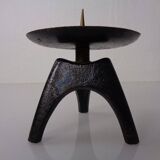 German Brutalist Iron Candleholder, 1960s