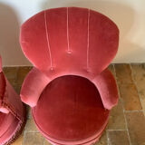 Paire de fauteuils crapaud