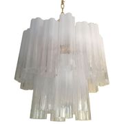 Suspension blanc en verre de murano « tronchi » disparu d50
