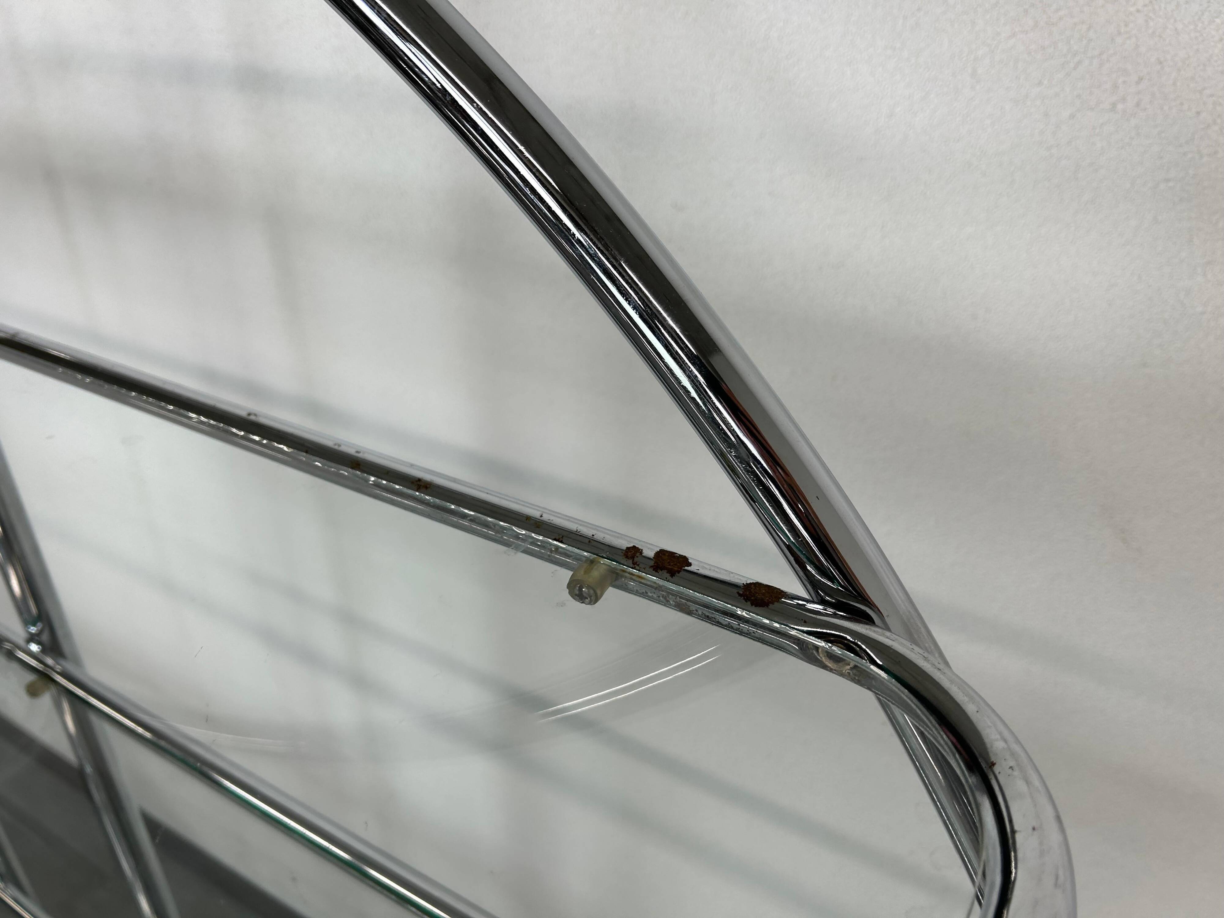 Mid-century design tubular steel shelf