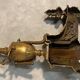 Pair of bronze Napoleon III andirons