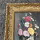 Oil on canvas, old, signed P. Perrisse, dated 1888, bouquet of flowers.