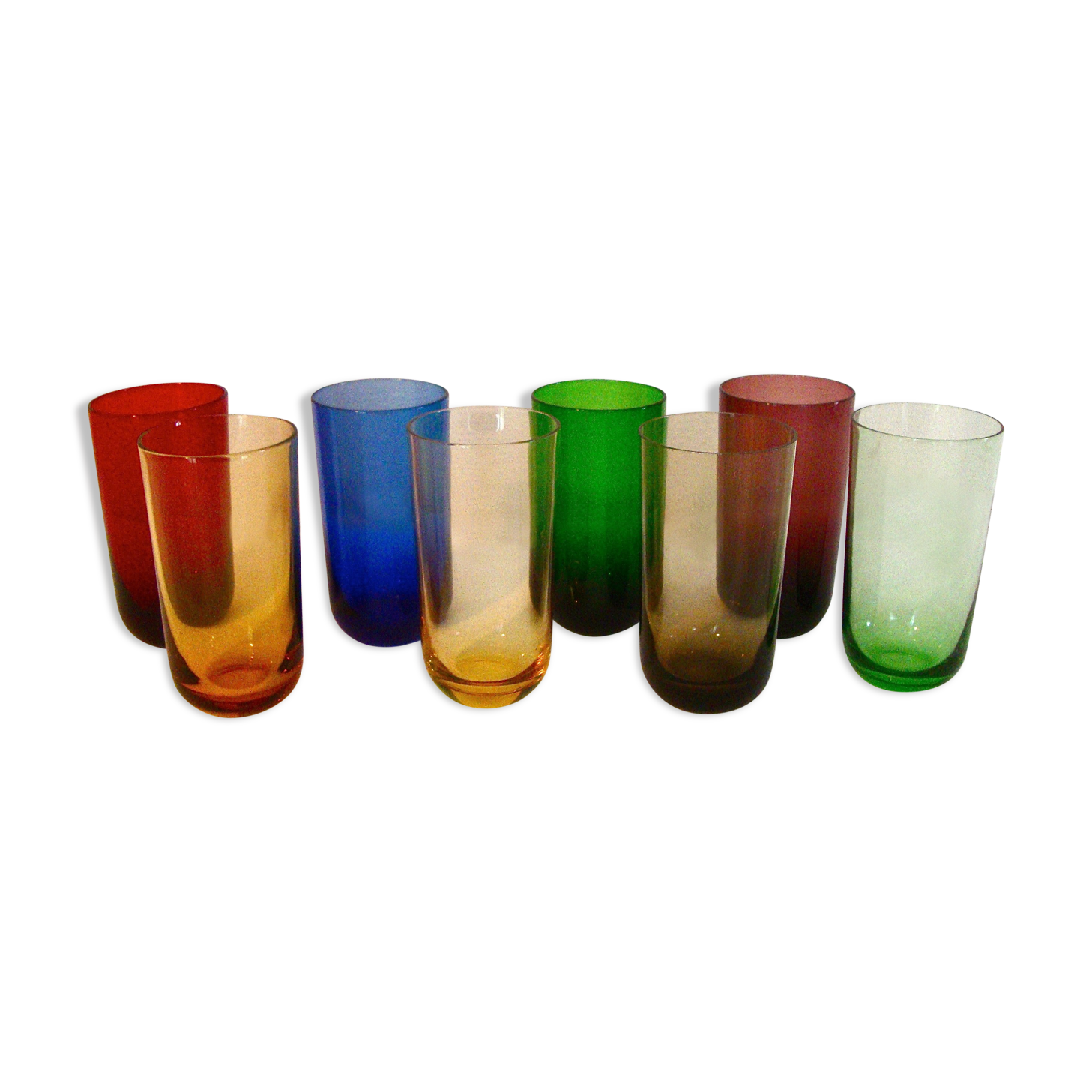 Set de 8 verres-gobelets colorés