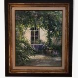 Classic window and nature painting
