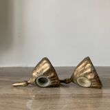 Silver lotus heart-shaped salt and pepper shaker