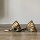 Silver lotus heart-shaped salt and pepper shaker