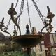 Six-light bronze chandelier, Empire Style