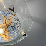 Aurys Loys Lucha enameled glass basin with lily of the valley decoration