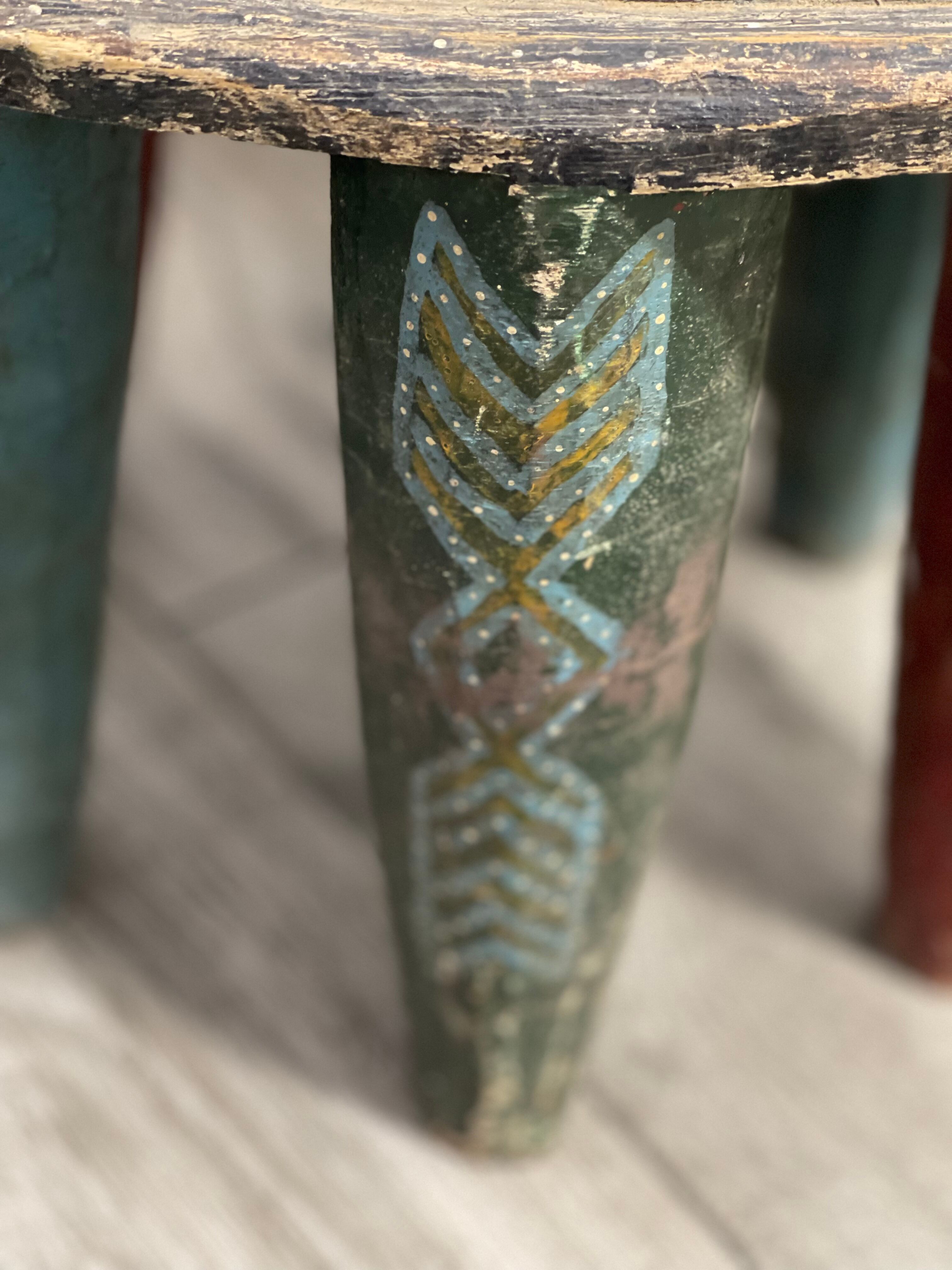 African wooden stool Zindi