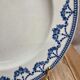 Antique English plate Crescent Ware Empire England blue garland decoration