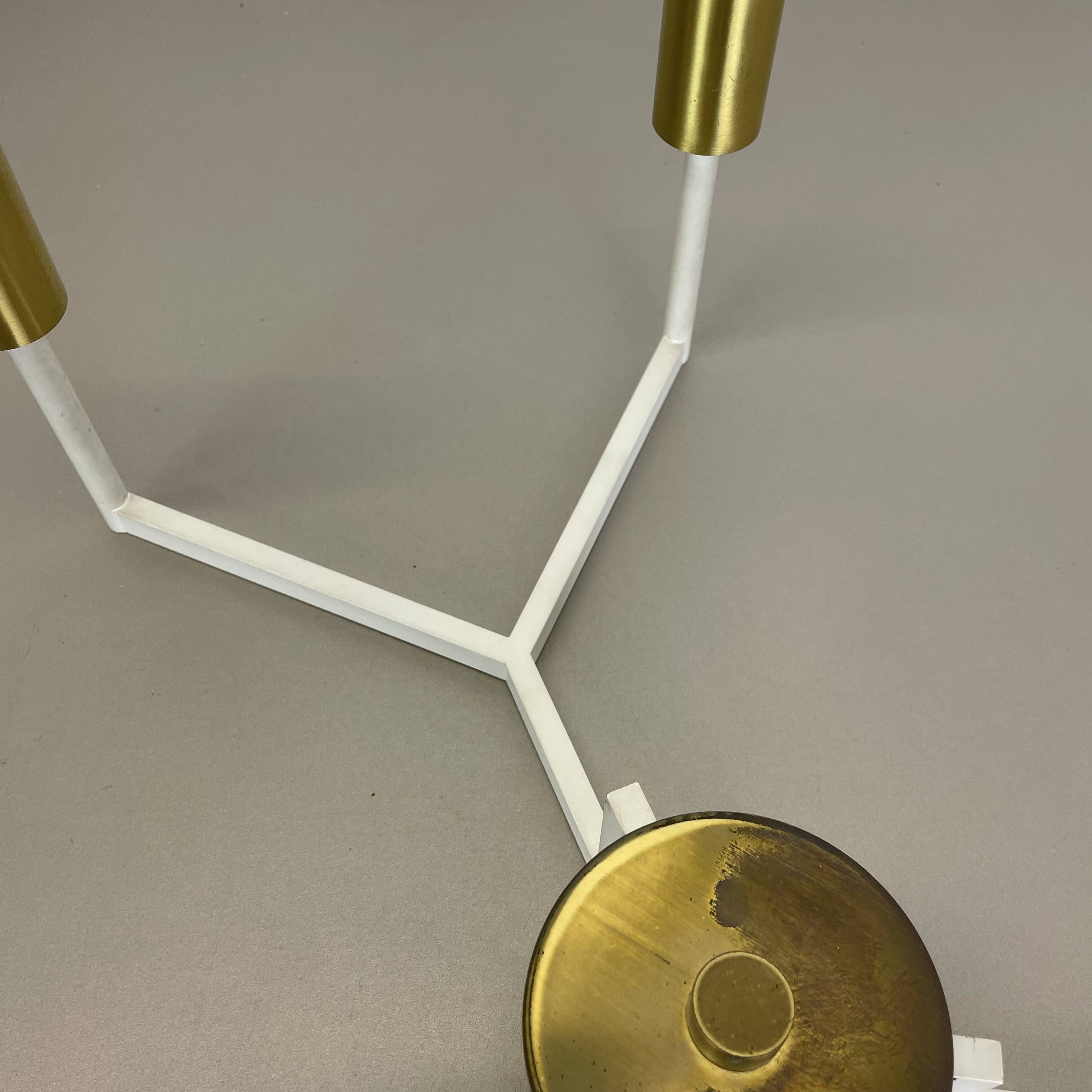 Large brass italian cubic sputnik ceiling light flush mount, italy, 1960s