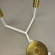 Grand plafonnier italien cubic sputnik en laiton, italie, années 1960