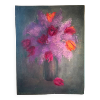 Still life with poppies, signed and dated 1972