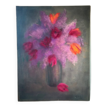 Still life with poppies, signed and dated 1972