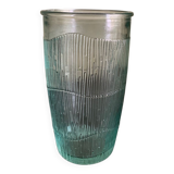 Tinted ridged glass water glass