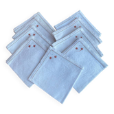 9 serviettes brodées