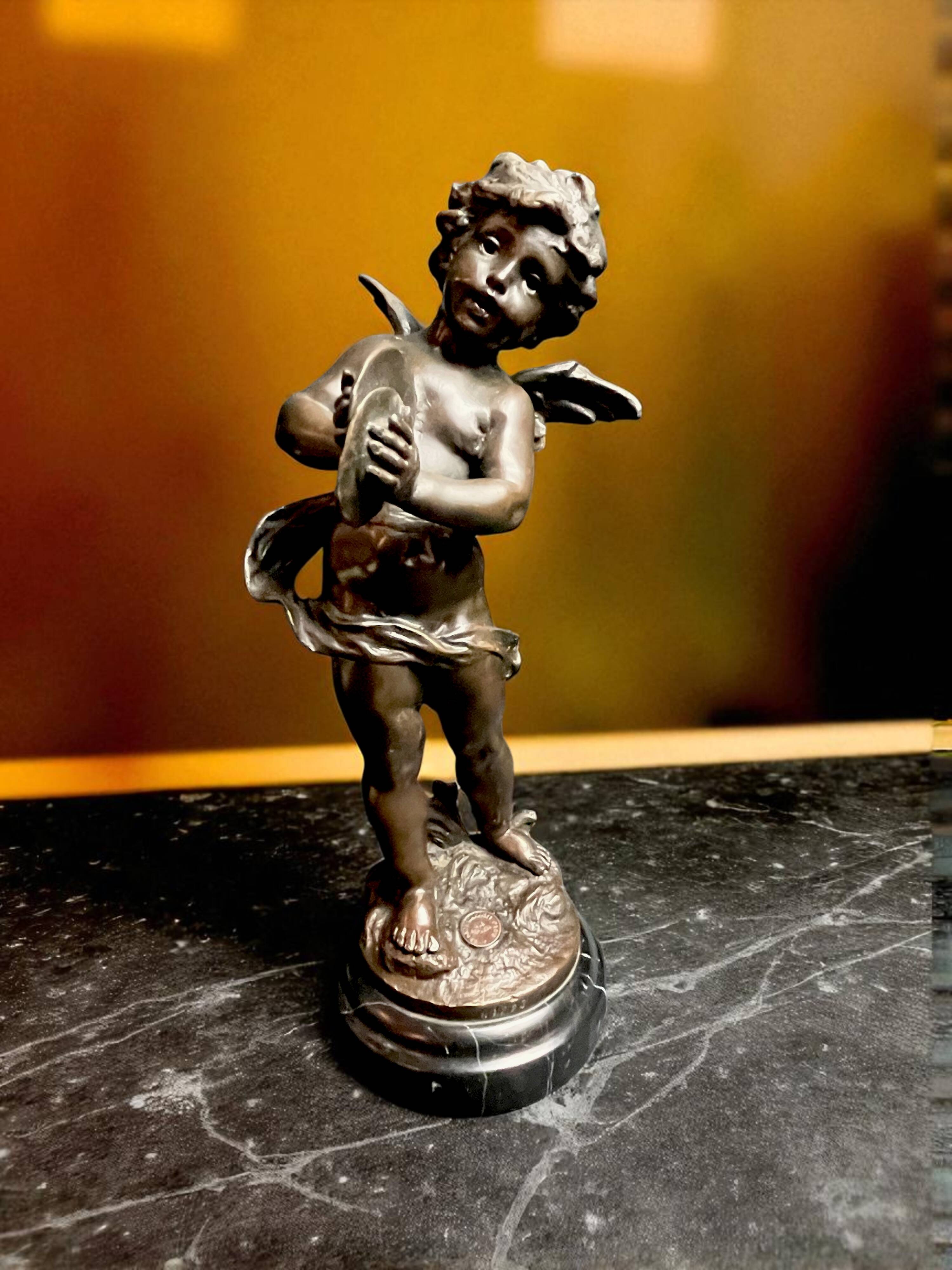 Moreau (after), bronze the angel with cymbals signed 20th century