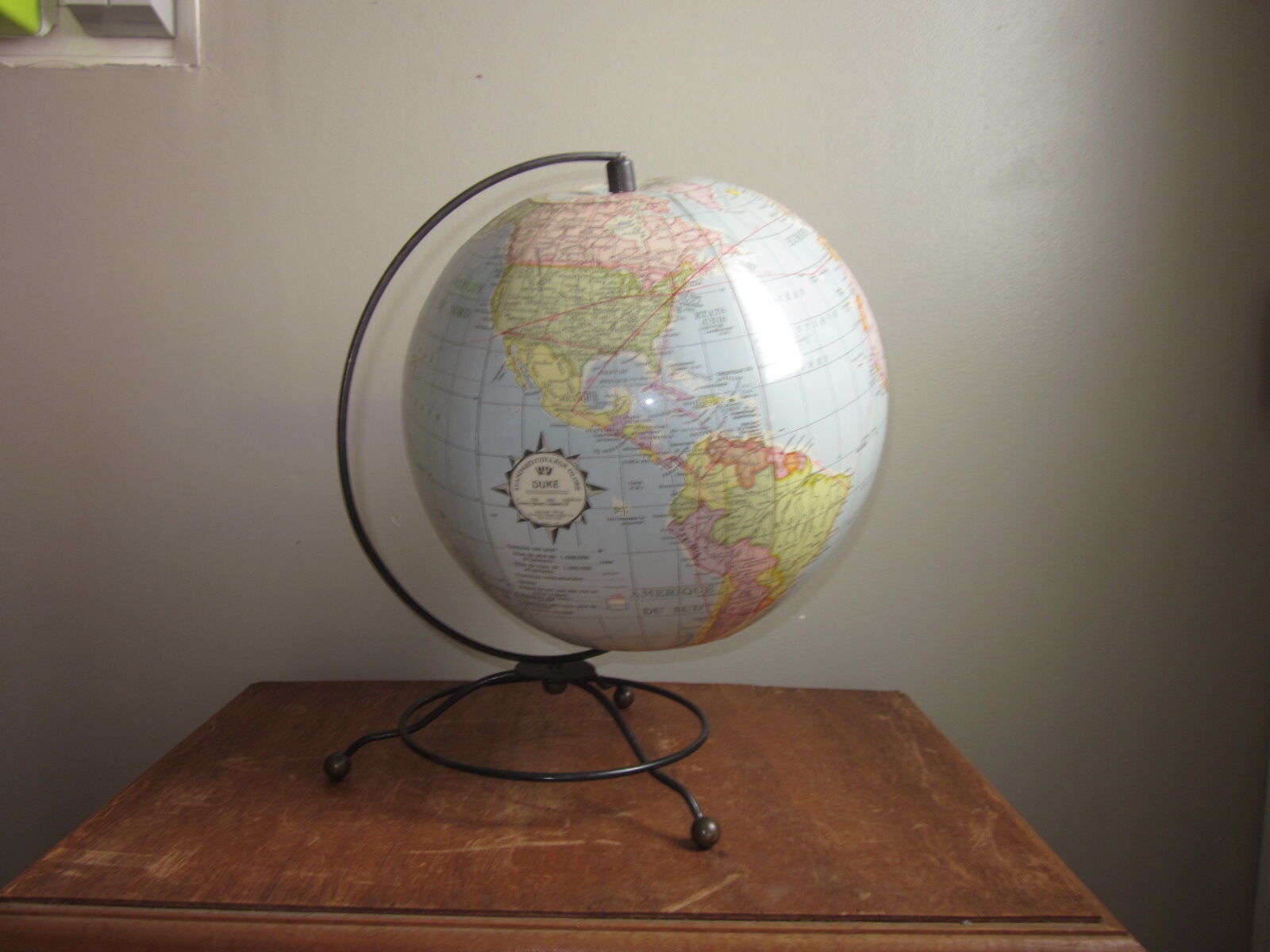 Terrestrial globe in 1957