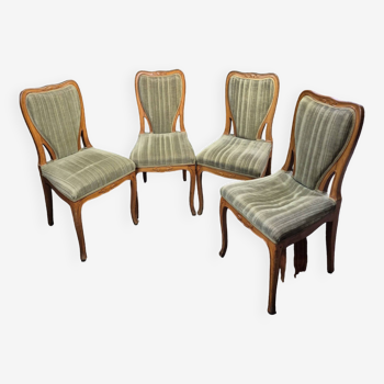 Set of 4 Art Nouveau chairs