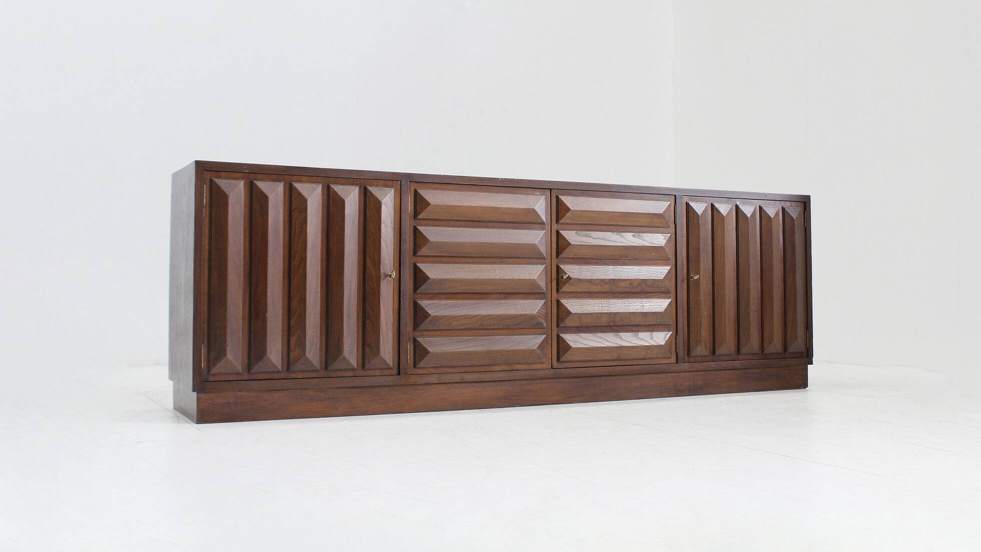 Spanish brutalist sideboard solid wood