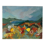 "The Cabin" oil on canvas, 1957