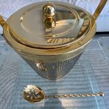 Vintage Hollywood Regency Gold Ice Bucket