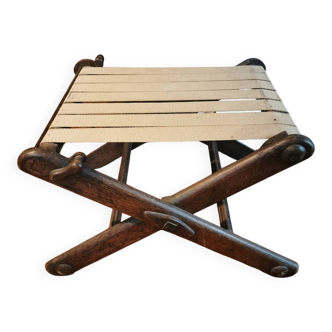 Folding wooden stool