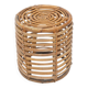 Cylindrical pouf in curved rattan by Castano, 1960s