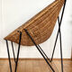 Fauteuil chaise oeuf corbeille en osier / rotin
