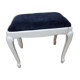 Vintage French Louis XV style stool in patinated white wood