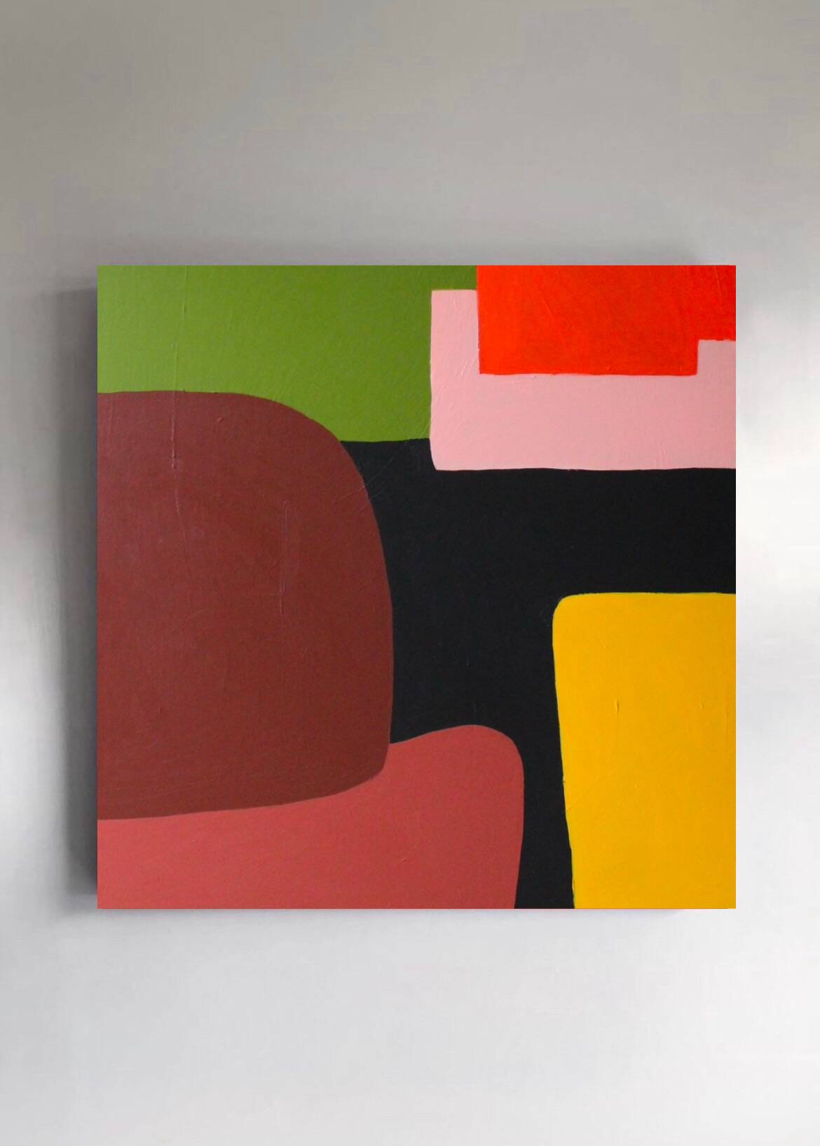 Joyful abstract on stretched canvas 80x80cm