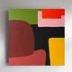 Joyful abstract on stretched canvas 80x80cm